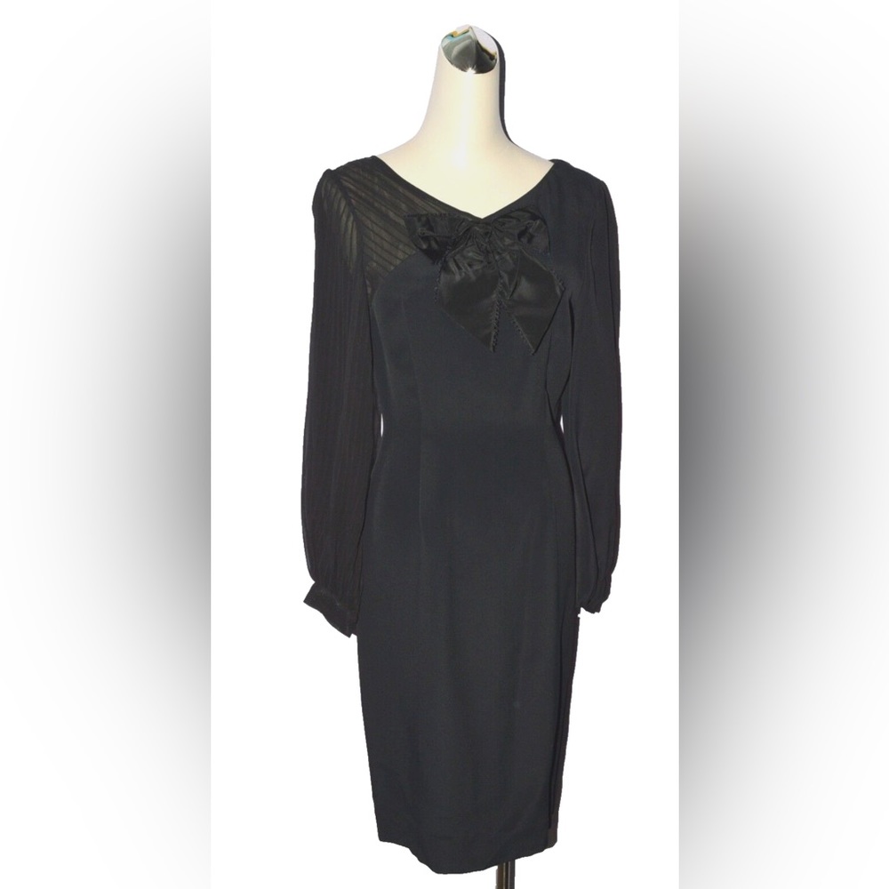 Albert Nipon New Sz 4 S Small Black One Shoulder … - image 1